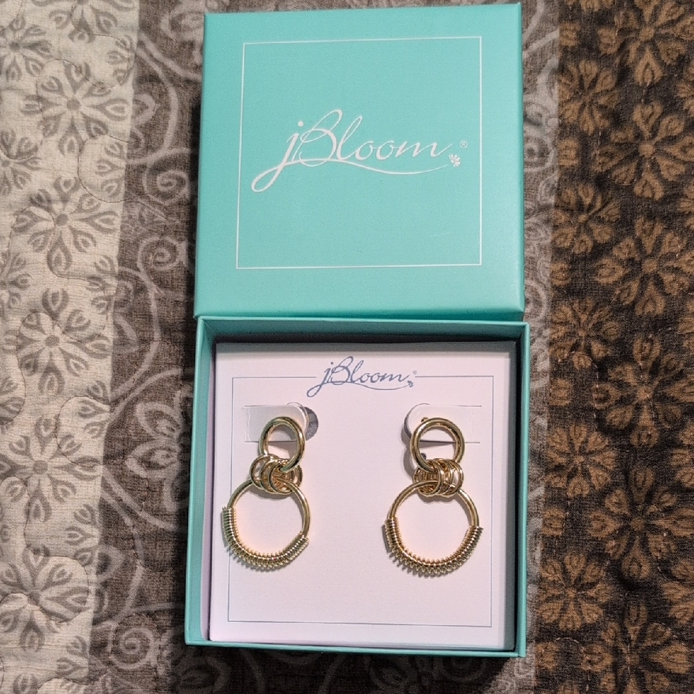 jBloom Gold Double Hoop Earrings